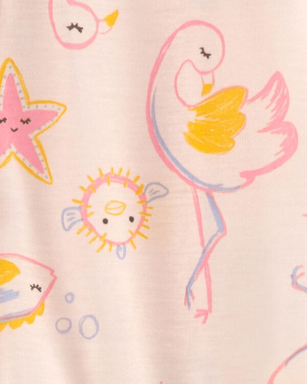 Baby 1-Piece Flamingo Loose Fit Footie Pajamas