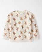 Kid Gingerbread Man Holiday Pullover Made with Organic Cotton, image 1 of 5 slides