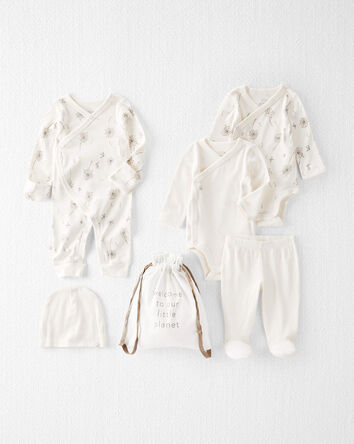 Baby 6-Piece Organic Cotton Hand-Picked Gift Set, 