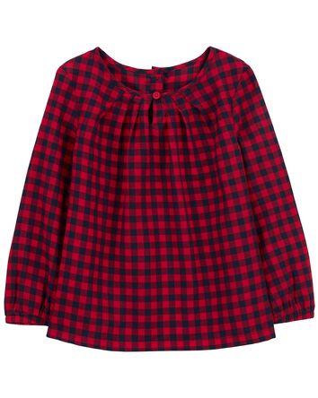 Toddler Buffalo Check Print Top, 