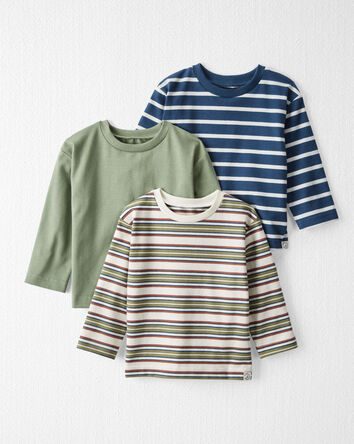 Baby 3-Pack Organic Cotton T-Shirts in Stripes, 