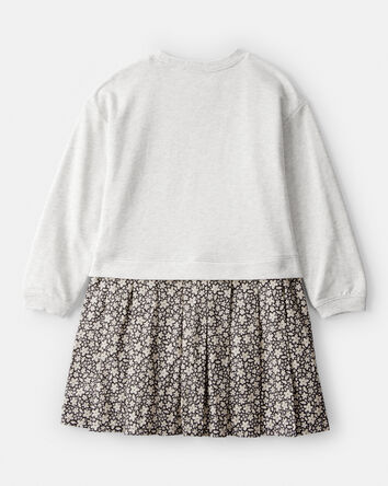 Kid Floral Sweatshirt Dress, 