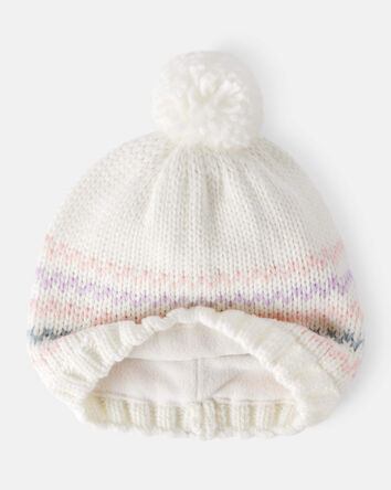Girls Winter Hat - White, 