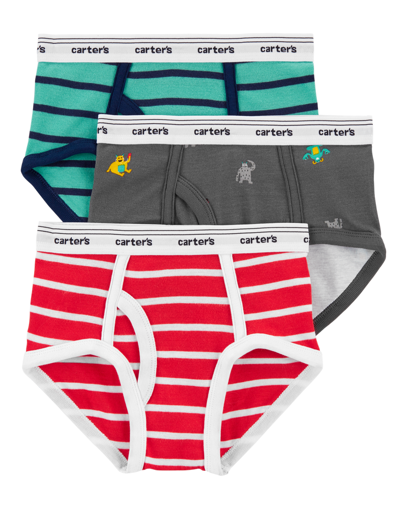 3-Pack Cotton Briefs Underwear, image 1 of 2 slides