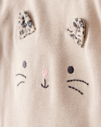 Baby Girl 3-Piece Cheetah Print Long-Sleeve Bodysuit & Pant Set, 