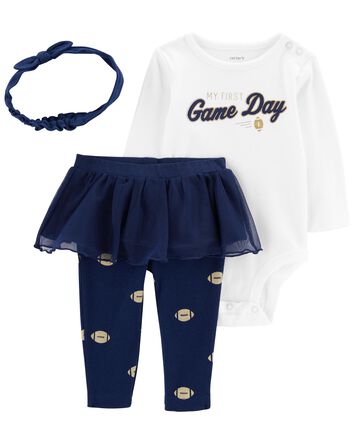 Baby 3-Piece First Game Day Outfit, 