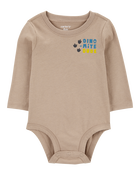 Baby Dino-Mite Dude Dinosaur Long-Sleeve Bodysuit, image 1 of 5 slides