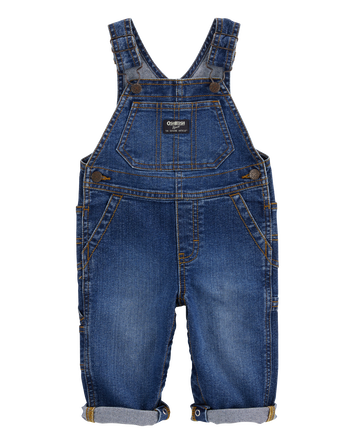 Baby Stretch Denim Classic Overalls - Dark Wash, 
