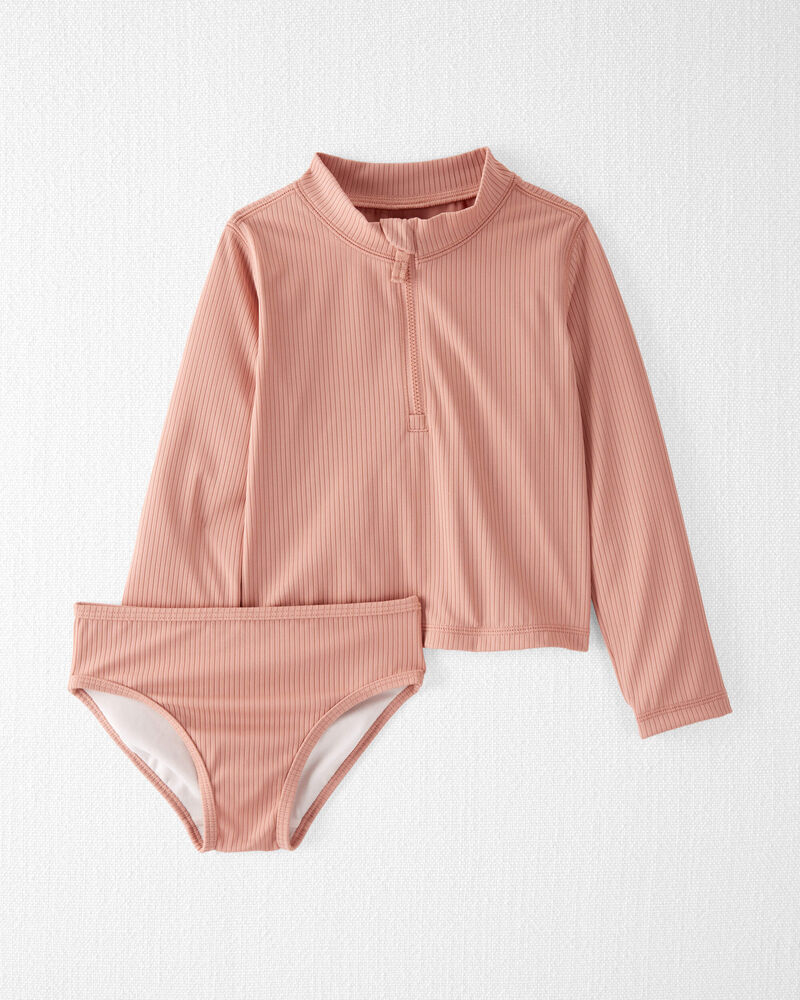 Toddler Recycled Rashguard Swimsuit Set, image 1 of 4 slides