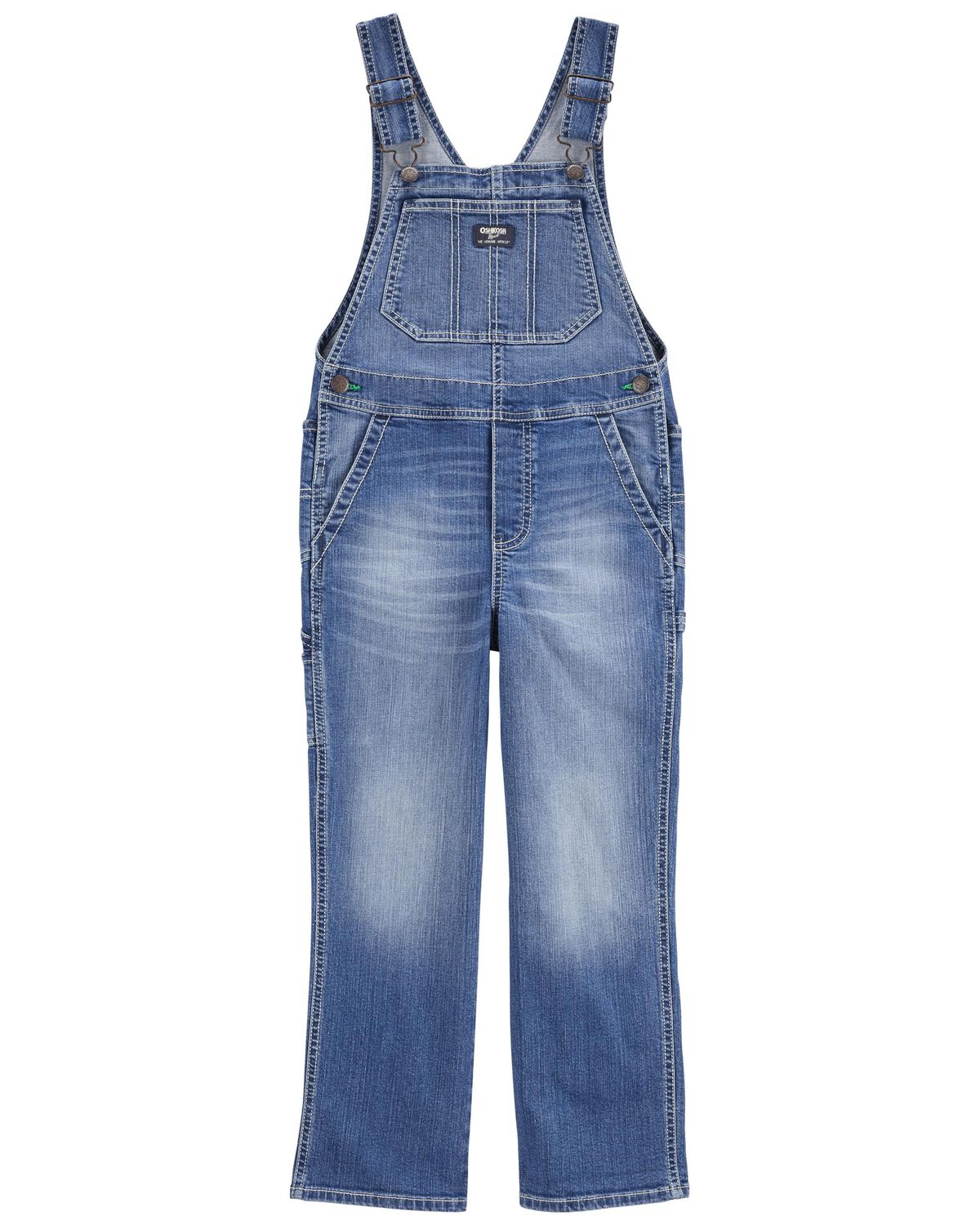 Gemma Wash Kid Stretch Denim Overalls in Gemma Wash