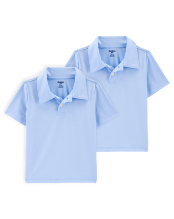 Toddler 2-Pack Active Uniform Polo Shirts in Moisture Wicking BeCool™ Fabric - Blue, 