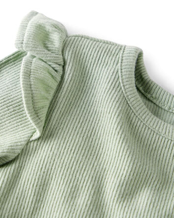 Baby Girl 3-Pack Organic Cotton Ribbed Tees, 