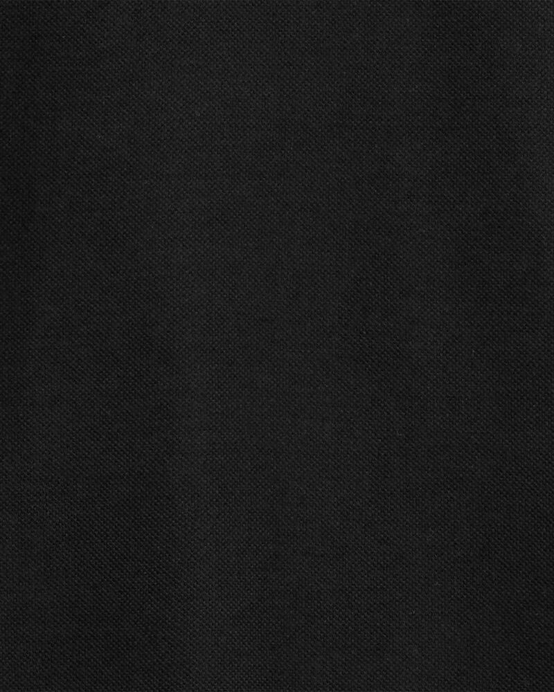 Kid Black Piqué Polo Shirt, image 2 of 2 slides