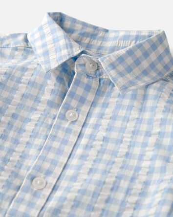 Boys Seersucker Button-Front Shirt Made with Organic Cotton, 