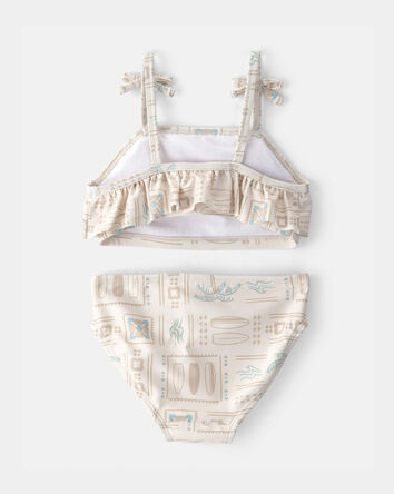 Toddler Girl 2-Piece Surf Bikini Set - Cream, 