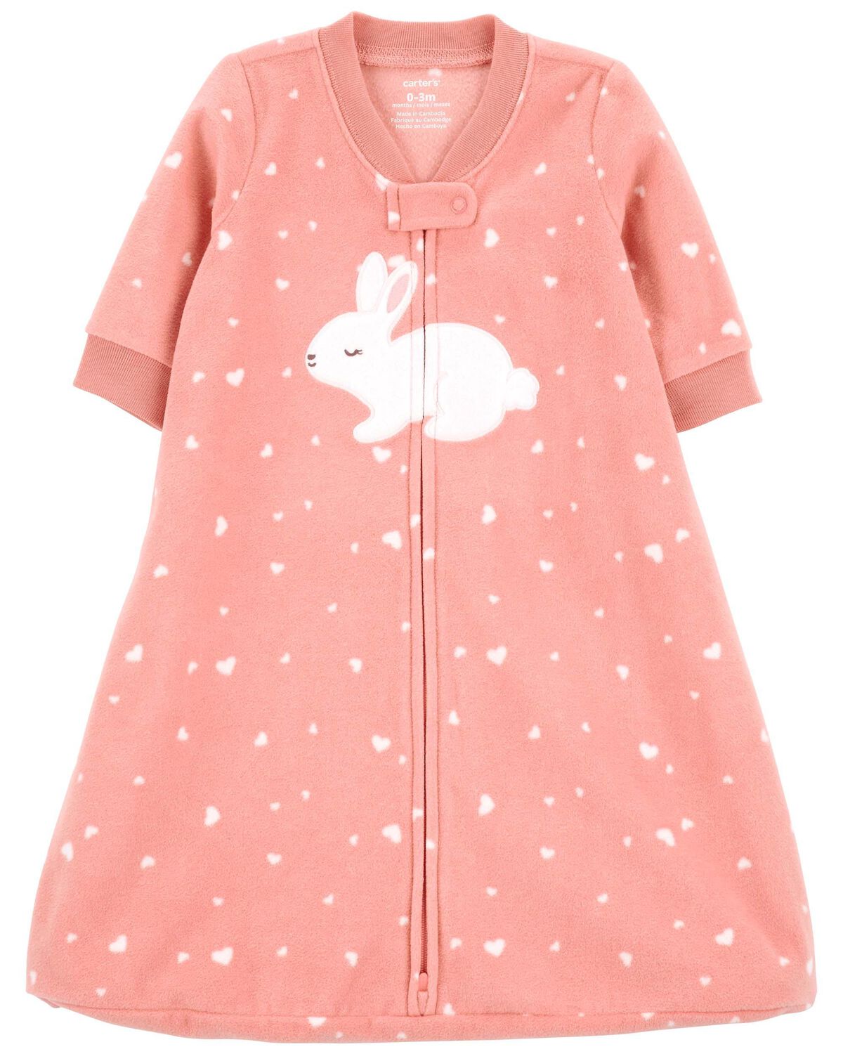 Pink Baby 2Way Zip Fleece Sleep Sack