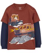 Toddler Snow Plow Layered-Look Tee, image 1 of 3 slides