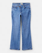Girls Denim Flare Crossover Jeans - Blue, image 1 of 4 slides