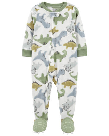 Baby 1-Piece Dinosaur Fleece Footie Pajamas, 