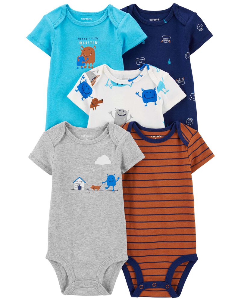 Baby 5-Pack Short-Sleeve Bodysuits, image 1 of 8 slides