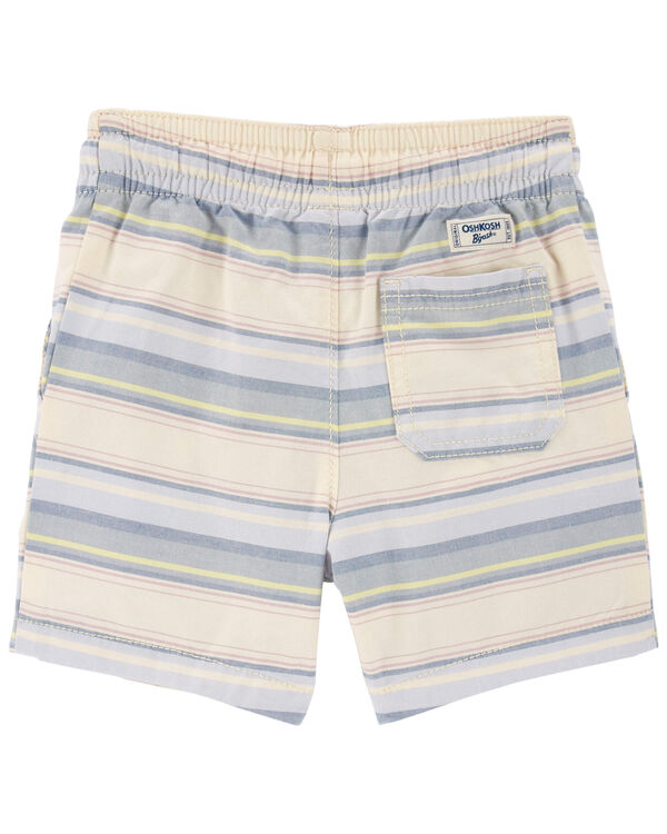Toddler Baja Striped Drawstring Canvas Shorts