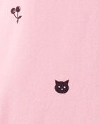 Girls Cotton Pull-On Stretch Leggings - Pink, image 3 of 4 slides