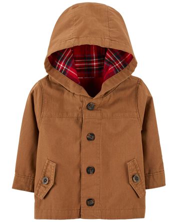 Baby Canvas Hooded Jacket, 