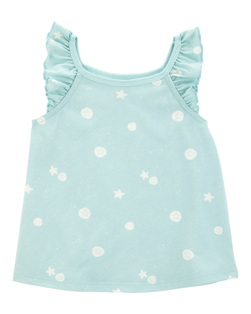 Toddler 2-Piece Seashell Tank & Bike Shorts Set - Turquoise
, image 2 of 8 slides