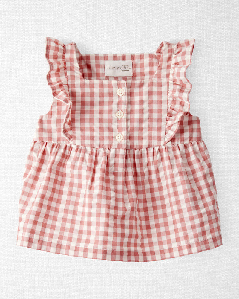 Baby Gingham Top Made With Organic Cotton, image 1 of 5 slides
