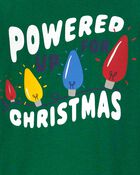 Kid 2-Piece Christmas Lights Cotton & Velboa Pajamas, image 2 of 3 slides