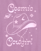 Kid Cosmic Cowgirl Short-Sleeve Graphic Tee - Purple, image 2 of 3 slides