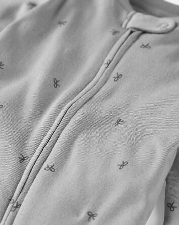 Baby Organic Cotton Sleep & Play Pajamas in Bows, 