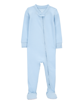 Baby Solid PurelySoft Footie 1-Piece Pajamas - Blue, 