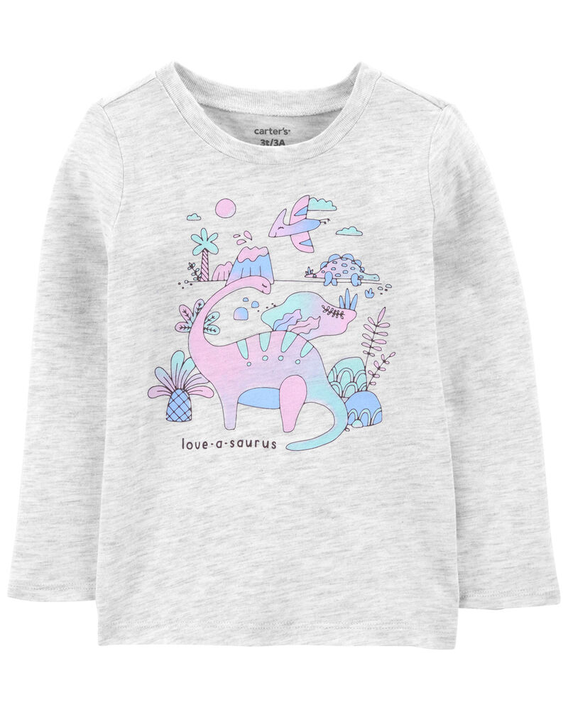 Toddler Dinosaur Long-Sleeve Graphic Tee, image 1 of 3 slides