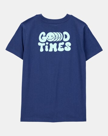 Kid Smiley Face Short-Sleeve Graphic Tee - Navy, 
