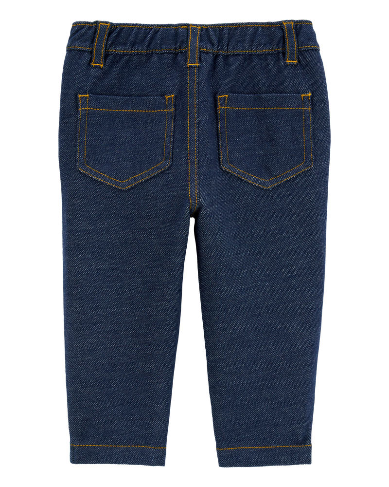 Baby Pull-On Faux Denim Pants, image 2 of 4 slides