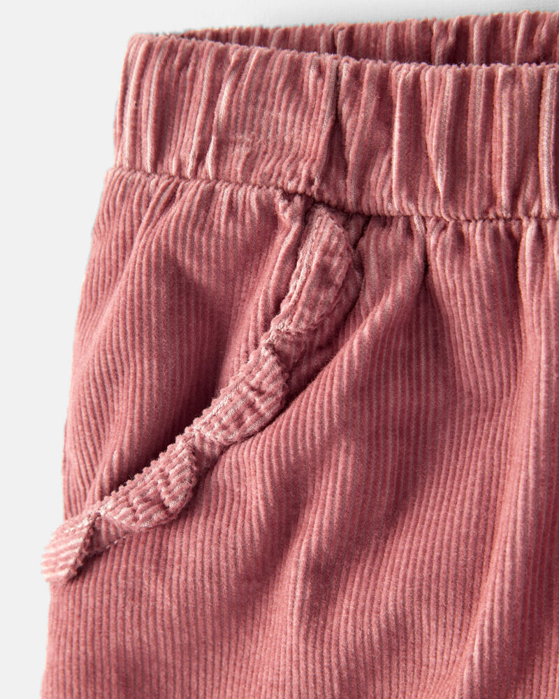 Toddler Girl Cotton Wide-Leg Pants - Pink, image 3 of 5 slides