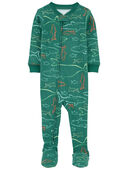 Green - Baby 1-Piece Shark 100% Snug Fit Cotton Footie Pajamas