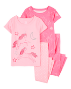 Baby 4-Piece Unicorn Cotton Pajamas, image 1 of 4 slides