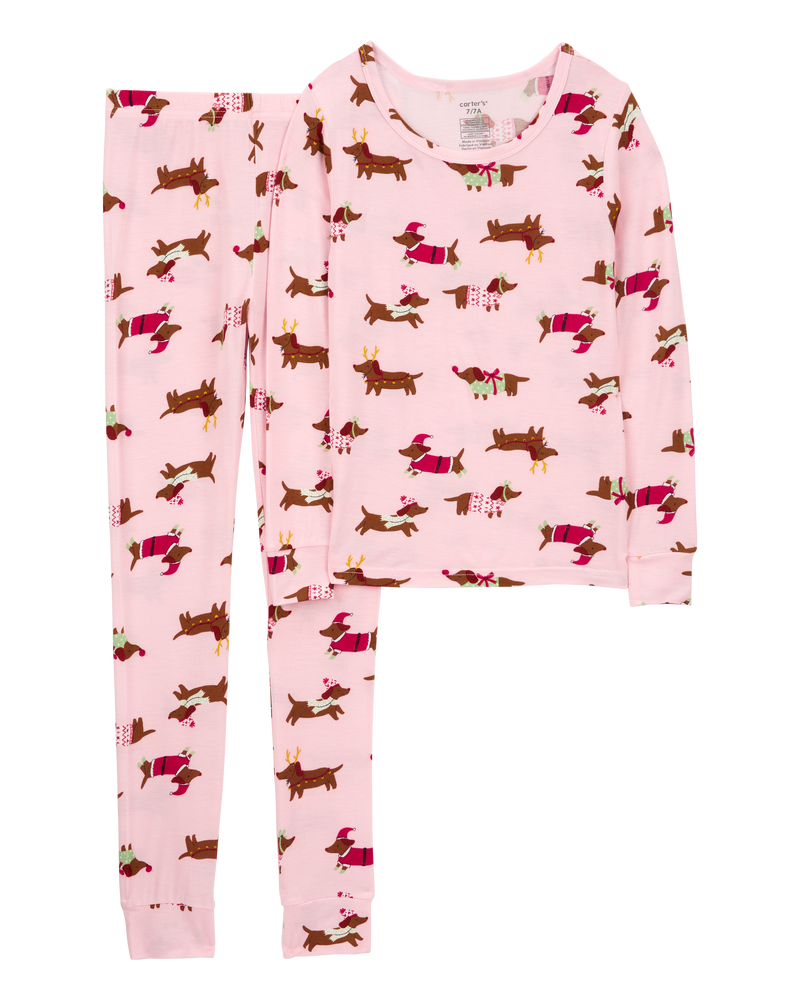 Kid 2-Piece Christmas Dog PurelySoft Pajamas, image 1 of 4 slides