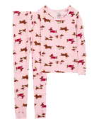 Kid 2-Piece Christmas Dog PurelySoft Pajamas, image 1 of 4 slides
