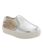 Toddler Metallic Slip-On Casual Shoes, image 1 of 7 slides