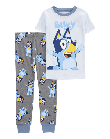 Toddler Bluey Snug Fit Cotton 2-Piece Pajamas - Blue, 
