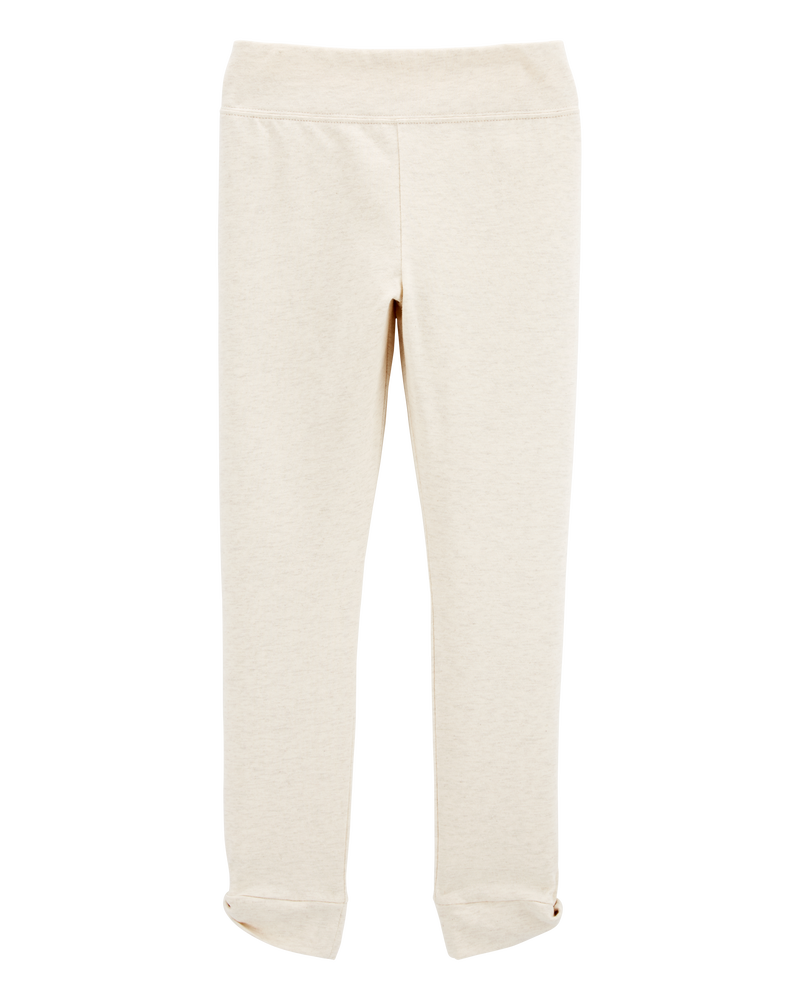 Kid High-Rise Twisted-Hem Pants - Cream, image 2 of 5 slides