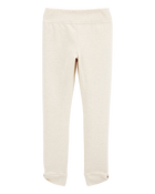 Kid High-Rise Twisted-Hem Pants - Cream, image 2 of 5 slides