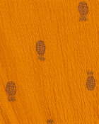 Toddler Flutter Pineapple Crinkle Jersey Romper, image 2 of 3 slides