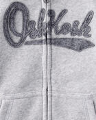 Toddler Boy OshKosh Fleece Logo Zip Jacket - Grey, image 3 of 4 slides