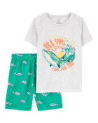 Kid 4-Piece Loose Fit Pajamas, image 2 of 6 slides