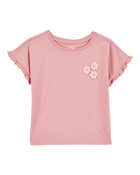 Baby Girl Short-Sleeve Fashion Top - Pink, image 1 of 3 slides