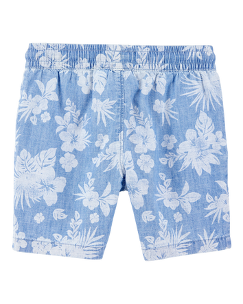 Kid Pull-On Bermuda Shorts - Blue, 